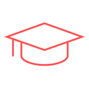 Icon met academische baret