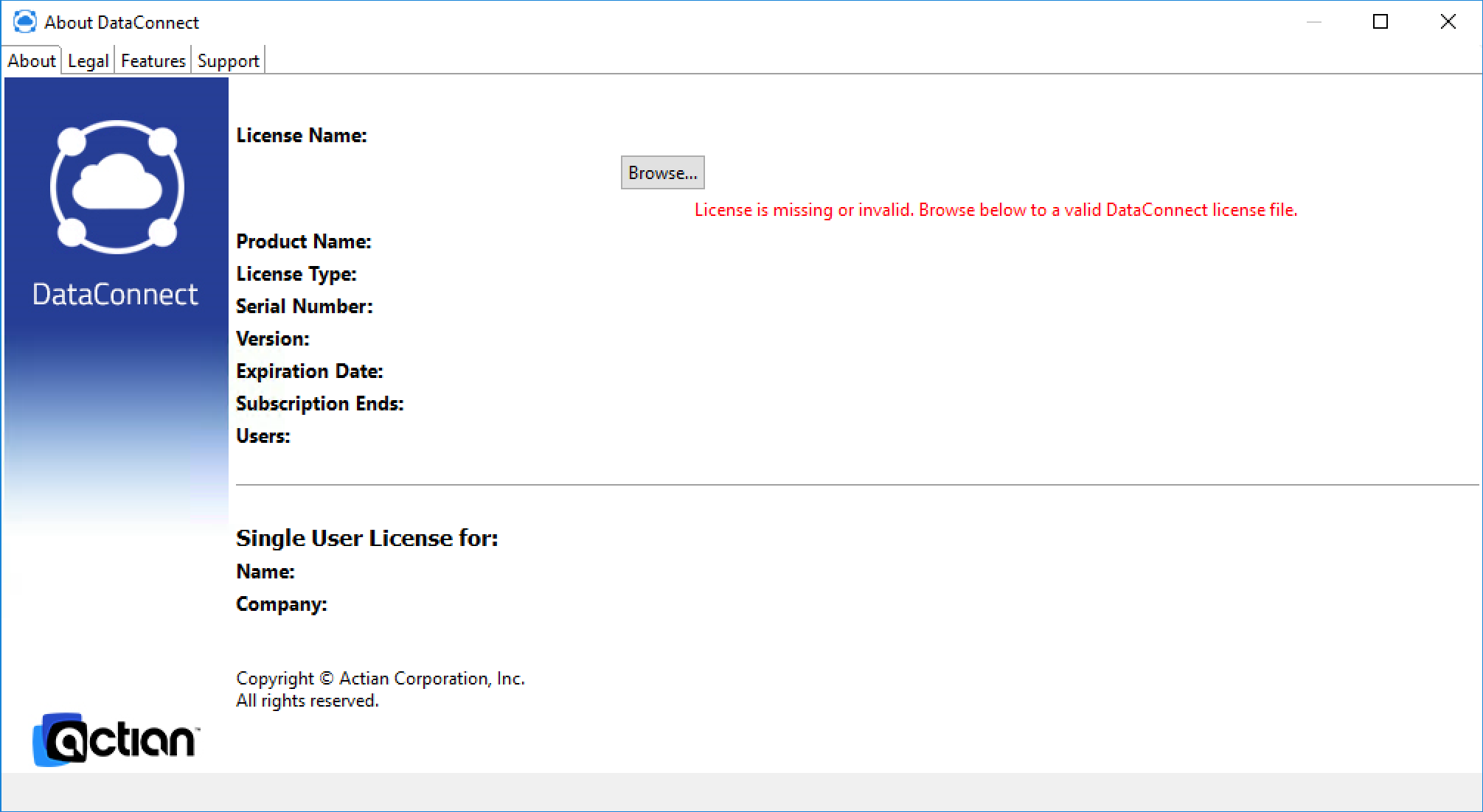 Afbeelding van Actian DataConnect Studio tools.