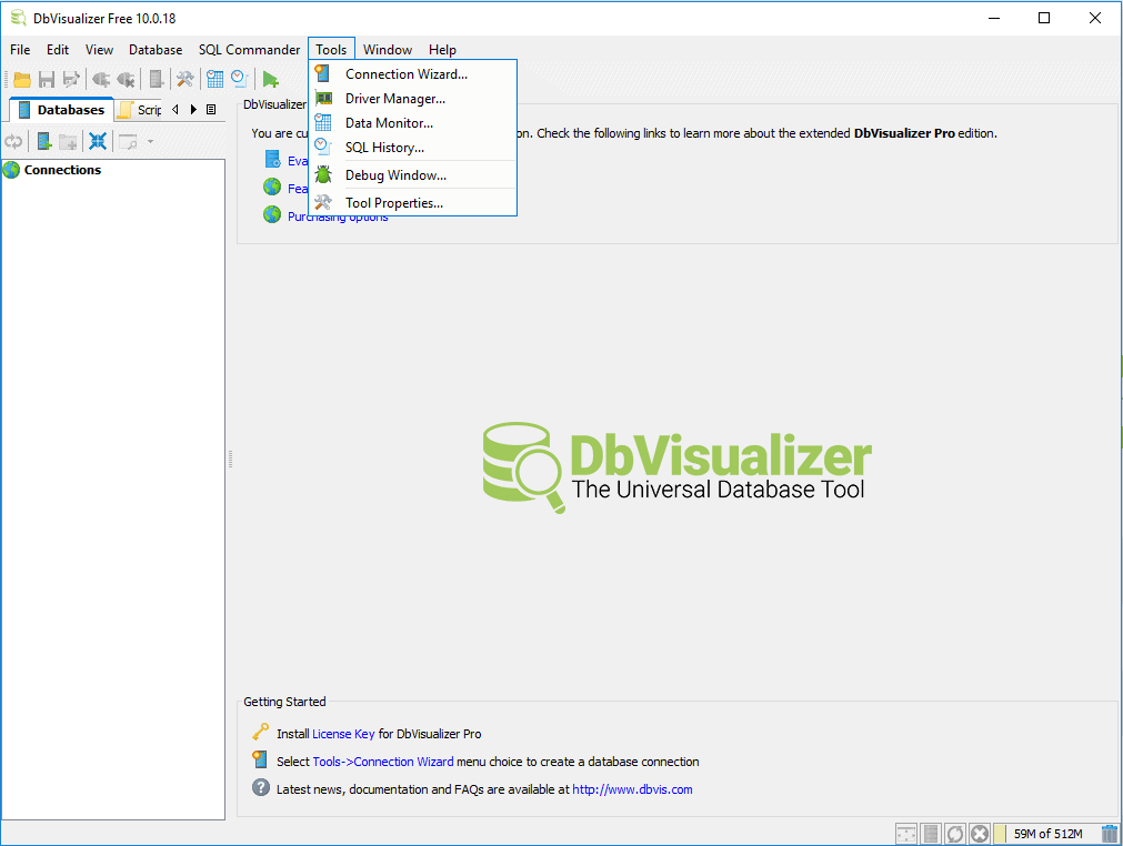 Afbeelding van Actian NoSQL Object Database tools.