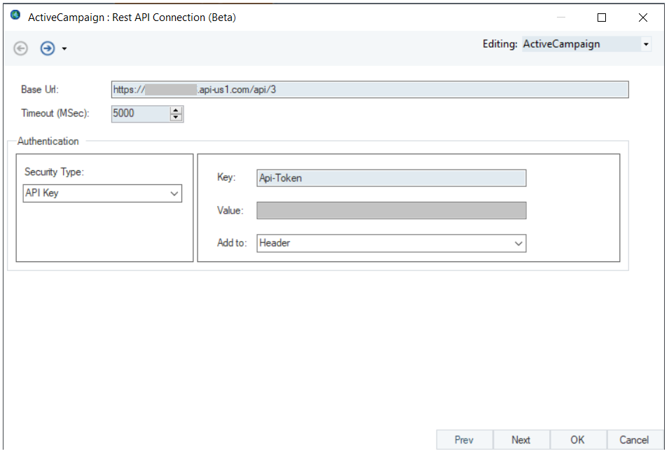 Screenshot van Astera API Management software.
