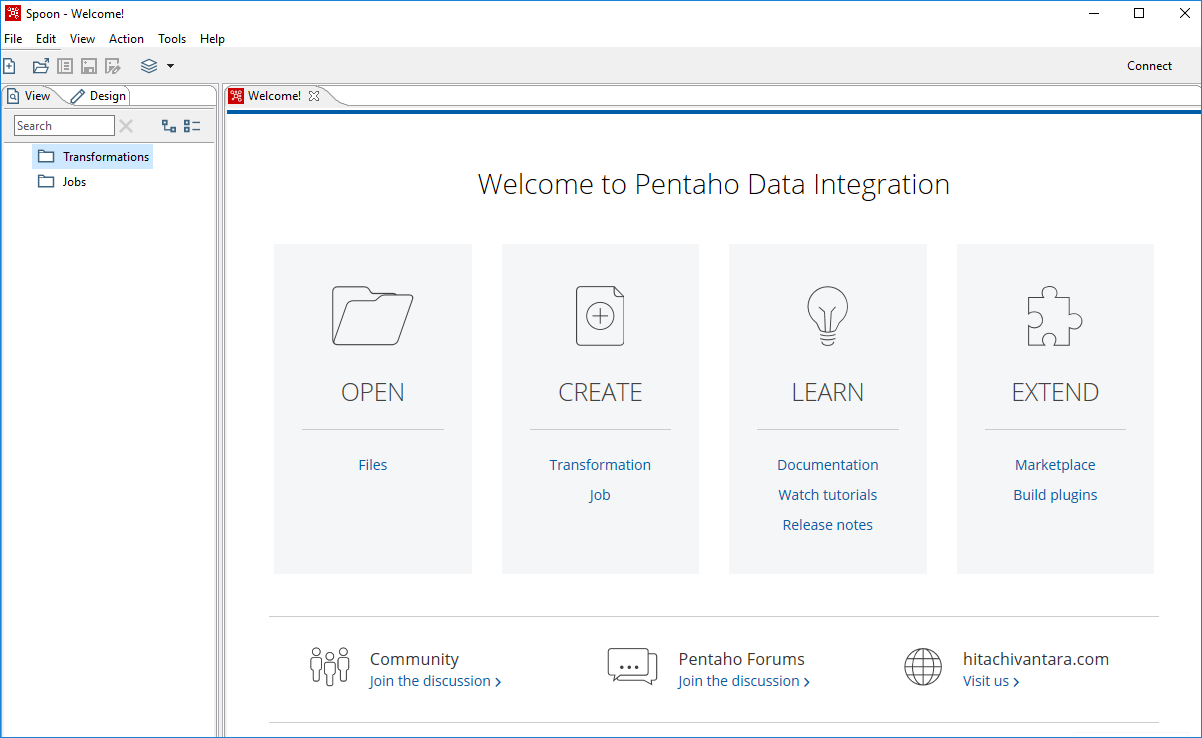 Afbeelding van Pentaho Server tools.