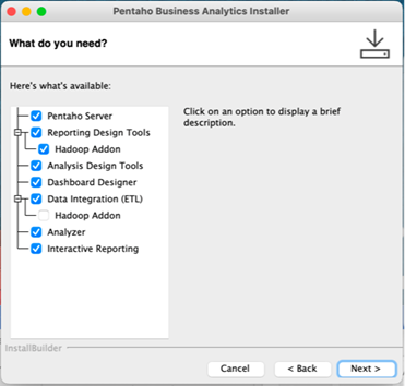 Afbeelding van Pentaho Community Edition tools.