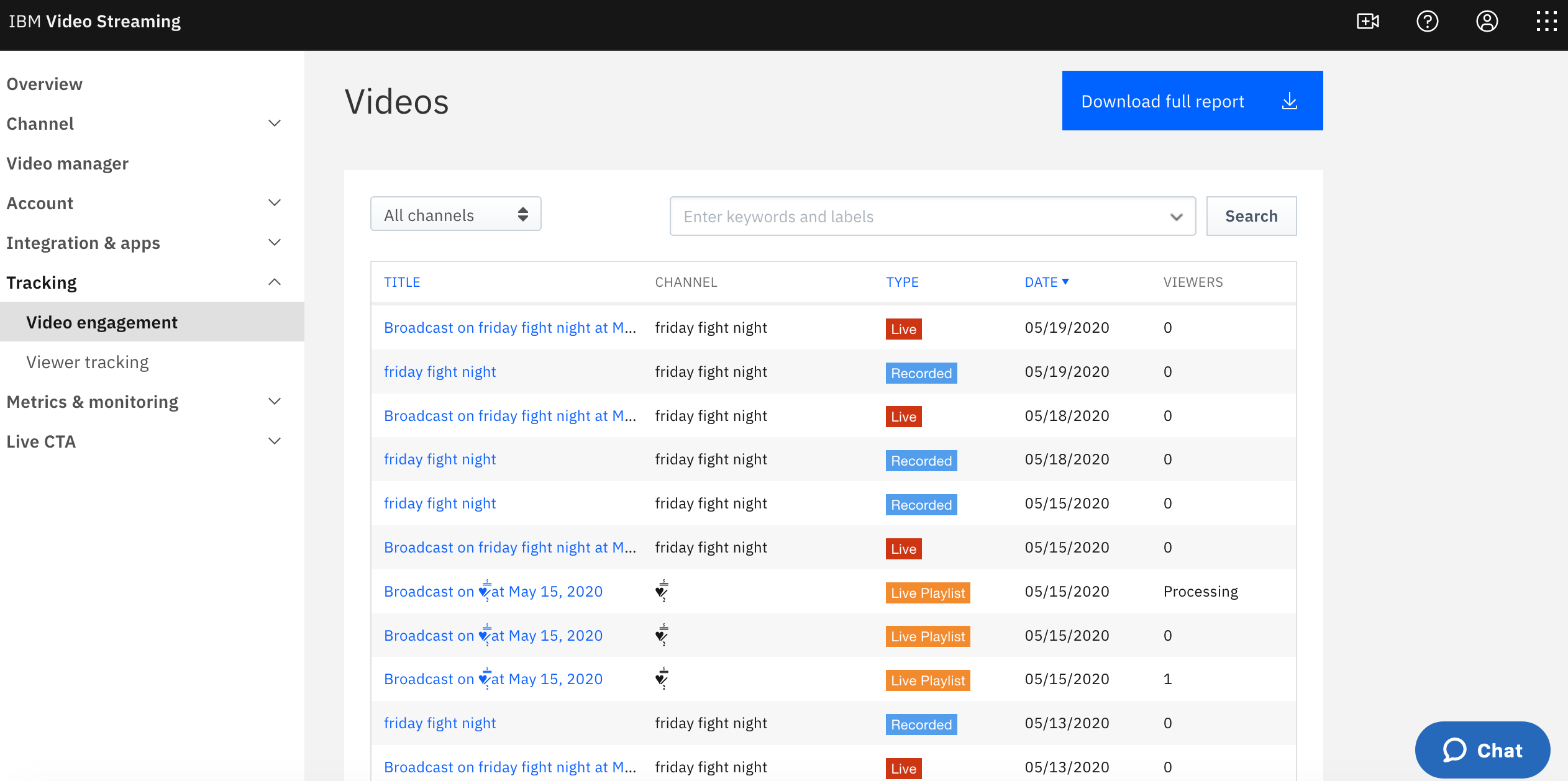Afbeelding van IBM Video Analytics tools.