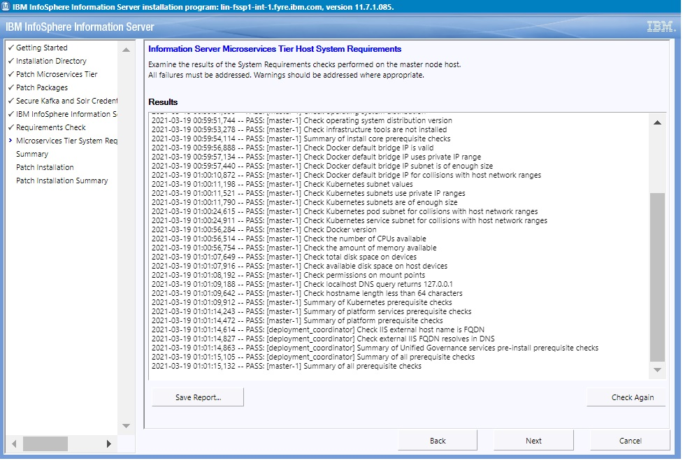 Screenshot van IBM Infosphere Information Server software.