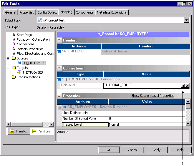 Screenshot van Informatica PowerCenter software.