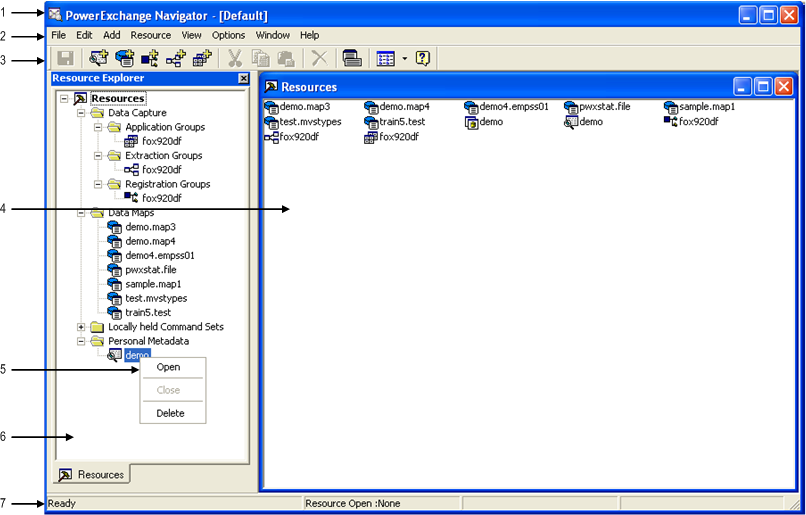 Screenshot van Powerexchange software.