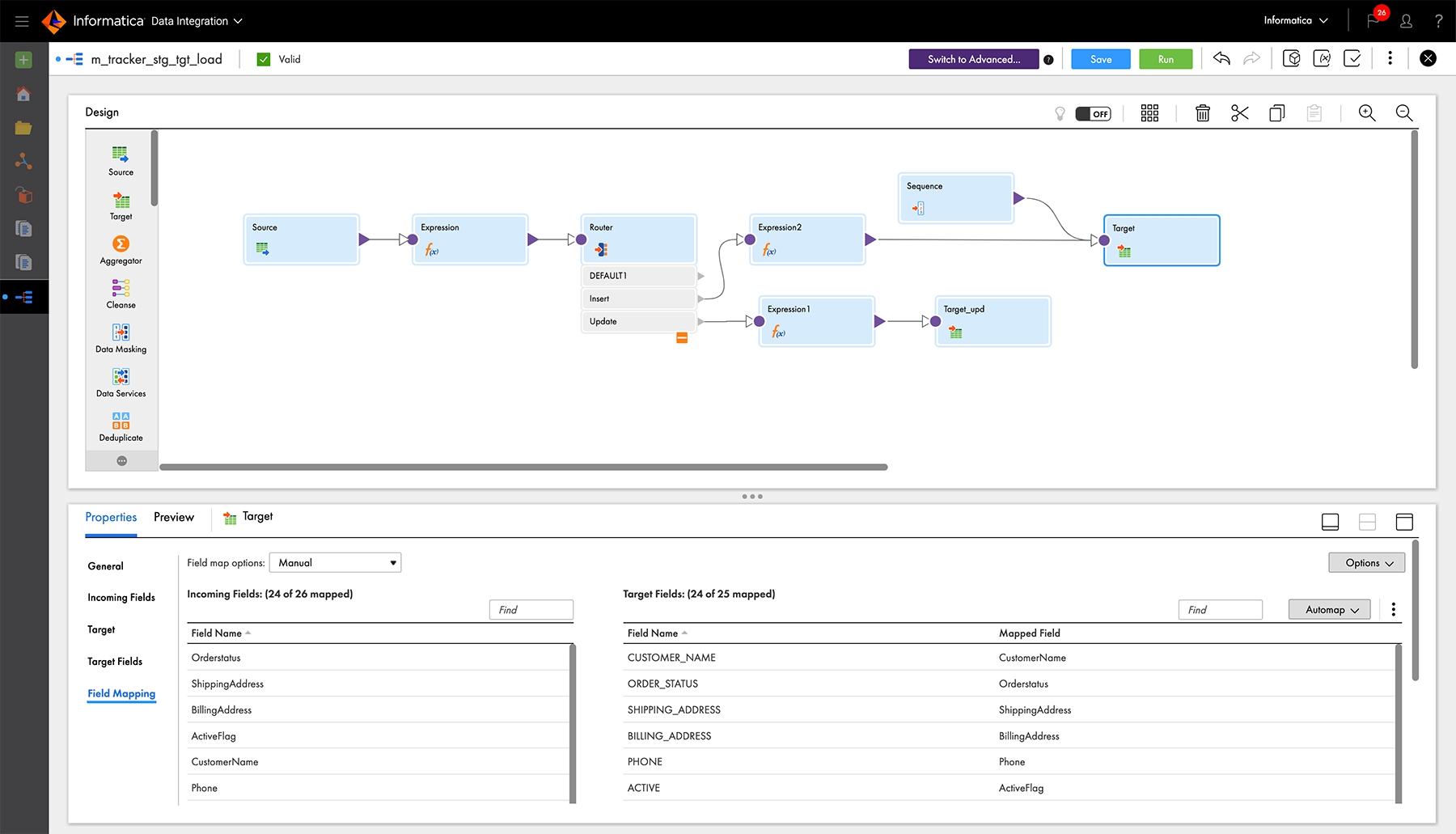 Screenshot van Informatica Big Data Parser software.