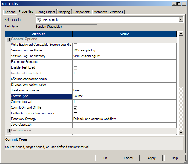 Screenshot van Informatica PowerCenter software.