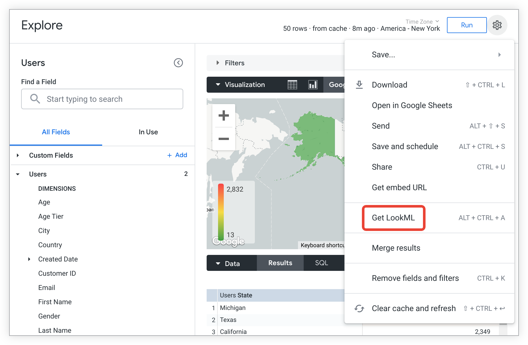 Afbeelding van LookML Dashboards tools.