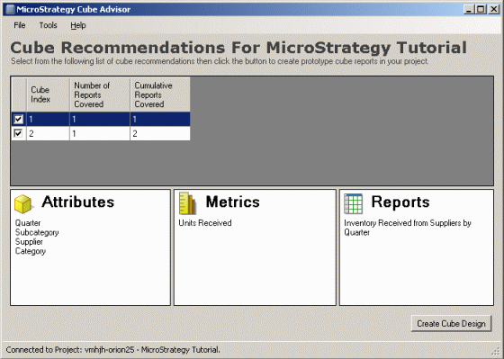 Afbeelding van MicroStrategy Desktop tools.