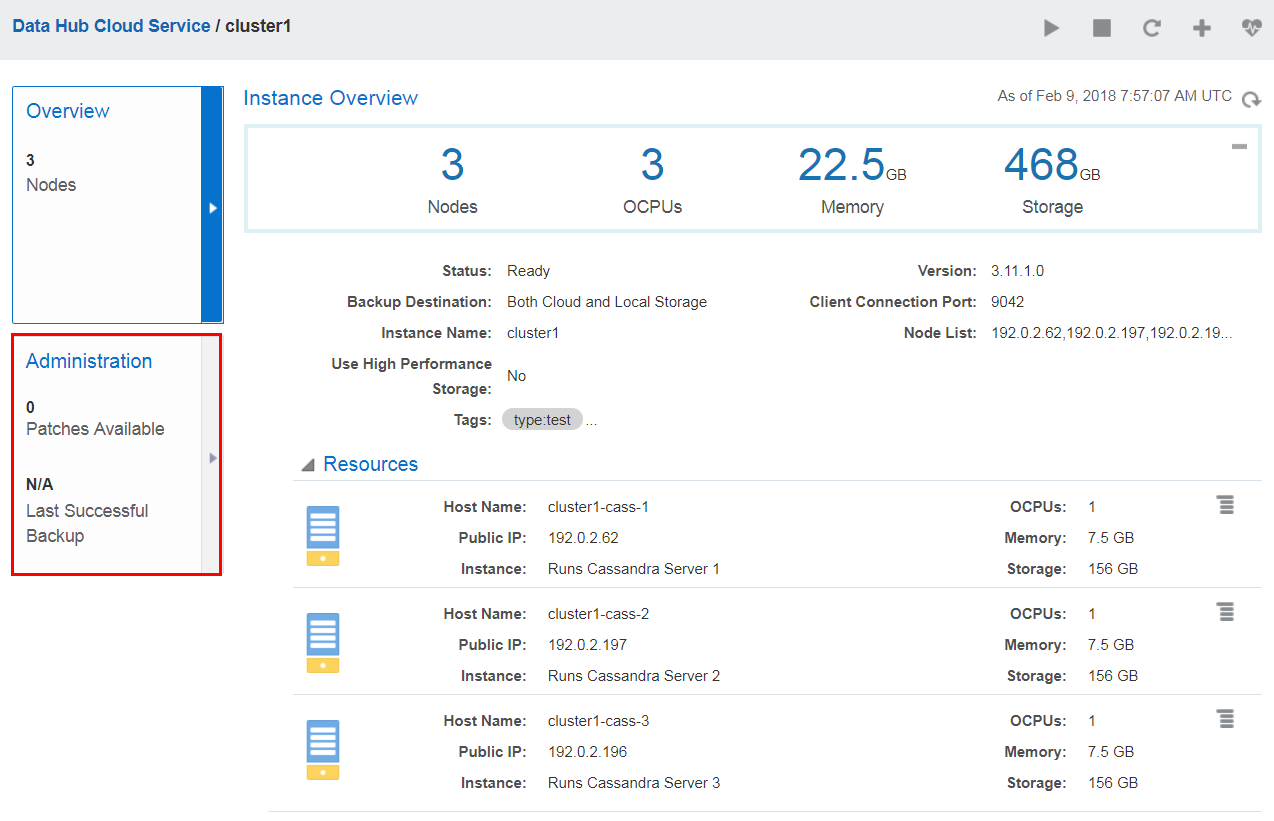 Afbeelding van Oracle Data Hub tools.