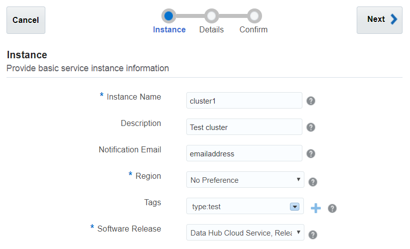 Schema van Oracle Data Hub.