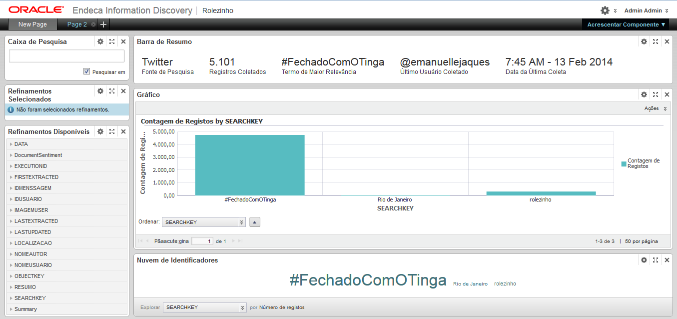 Schema van Oracle Endeca Studio.