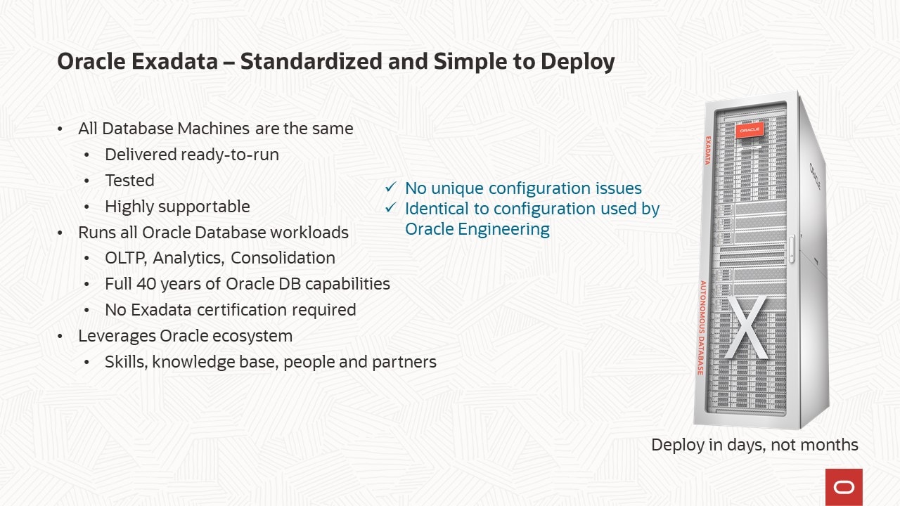 Schema van Oracle Exadata.