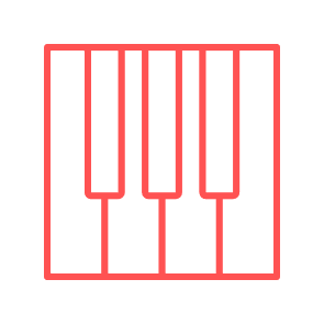 Icon met een paar pianotoetsen