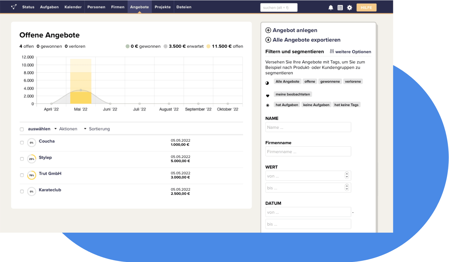 Screenshot van Pipedrive CRM software.