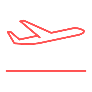 Icon met opstijgend vliegtuig