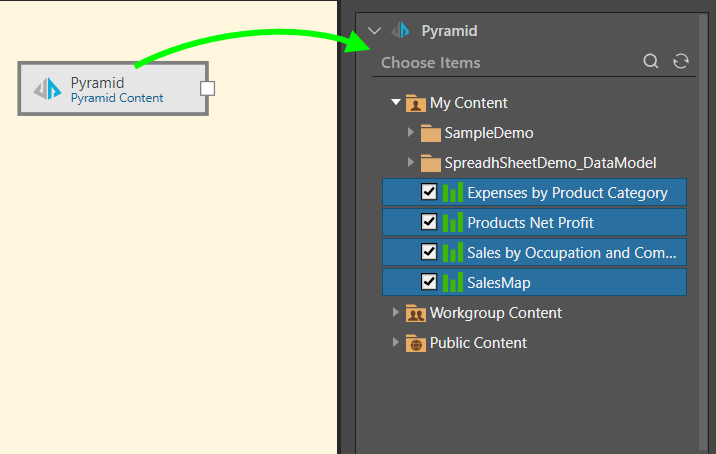 Screenshot van Pyramid Data Science Workbench software.