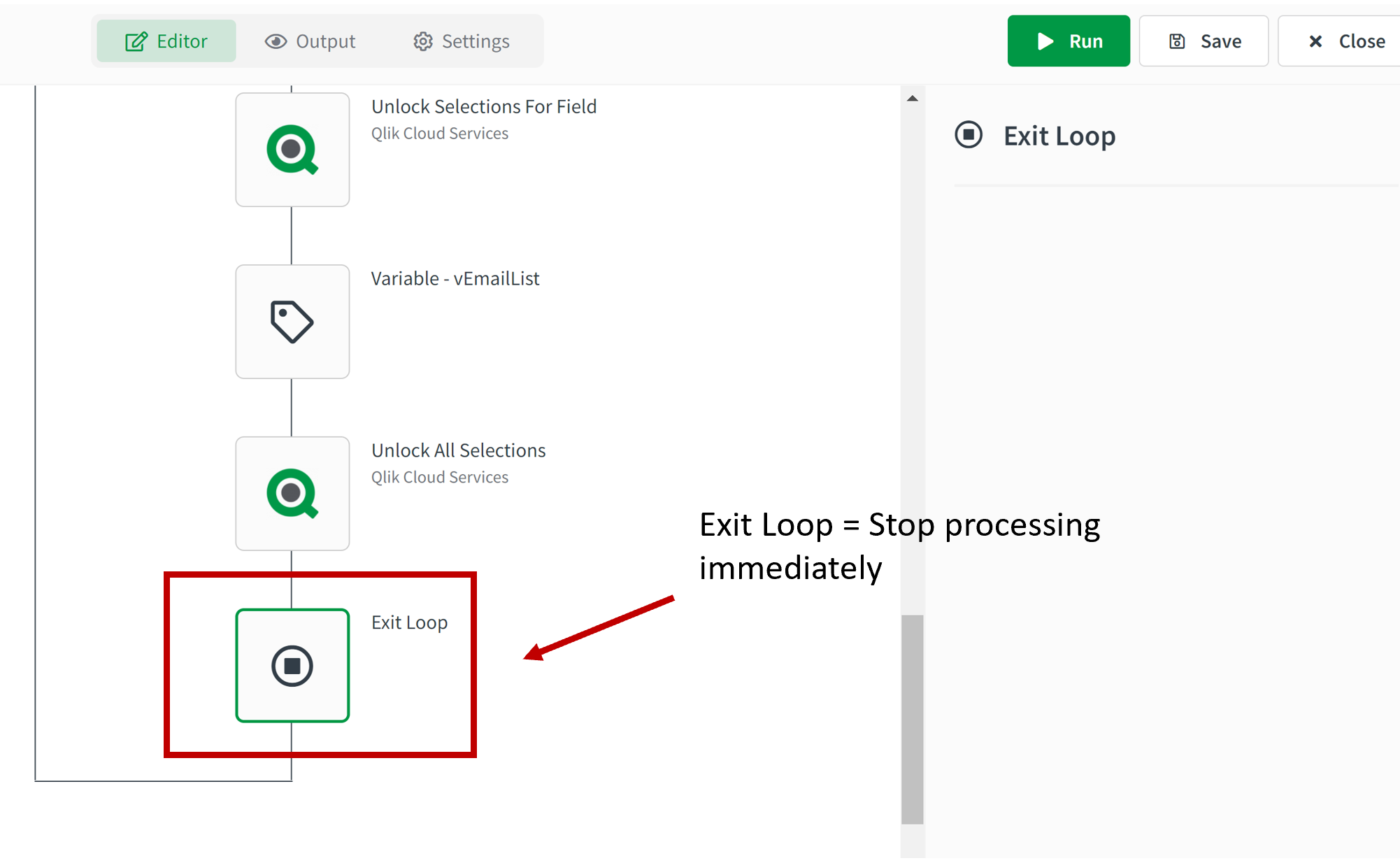 Schema van Qlik Automation.