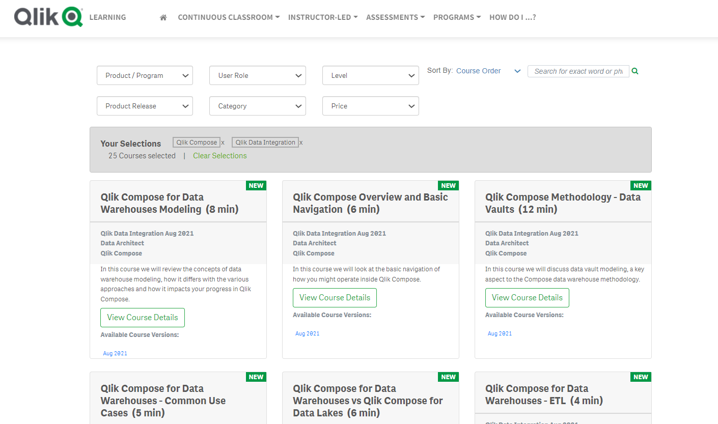 Afbeelding van Qlik Compose tools.