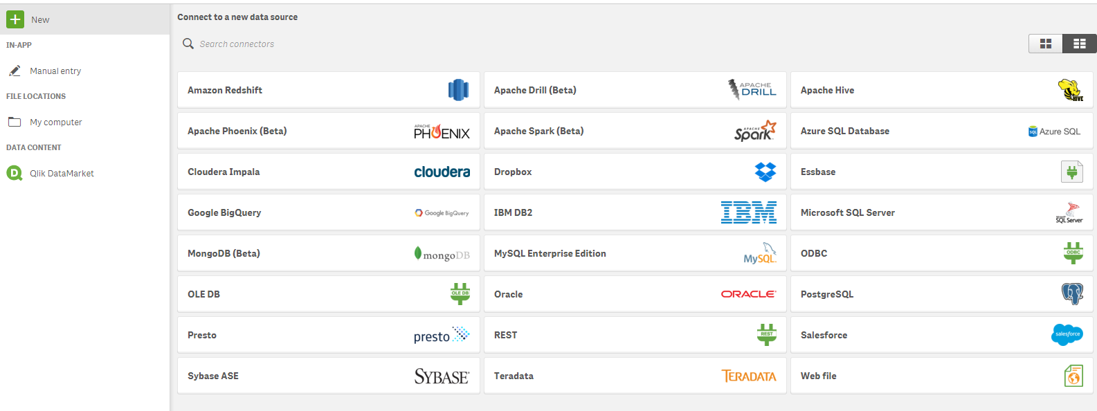 Screenshot van Qlik Salesforce Connector software.