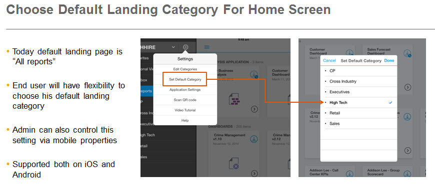 Screenshot van SAP Mobile BI software.