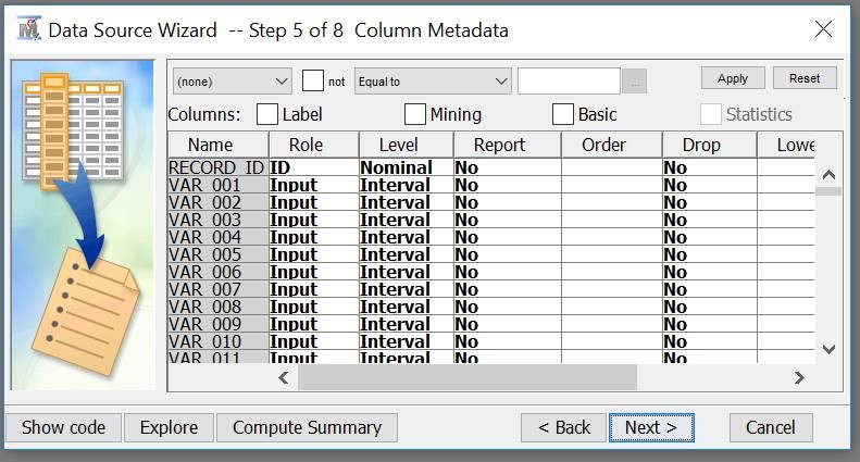 Schema van SAS Text Miner.