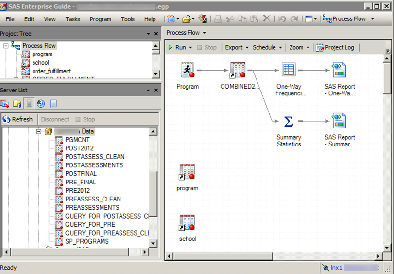 Afbeelding van SAS Data Quality Server tools.