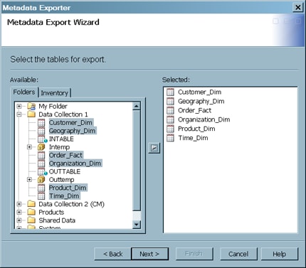 Afbeelding van SAS Metadata Bridge tools.