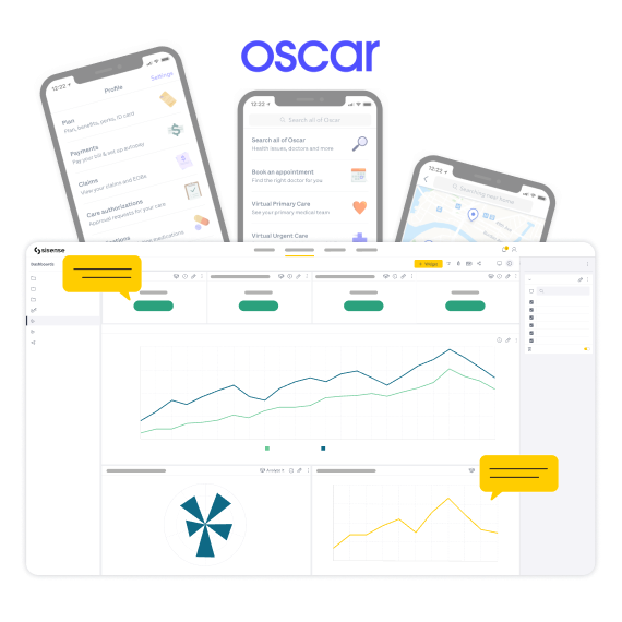 Screenshot van Sisense Healthcare Analytics software.