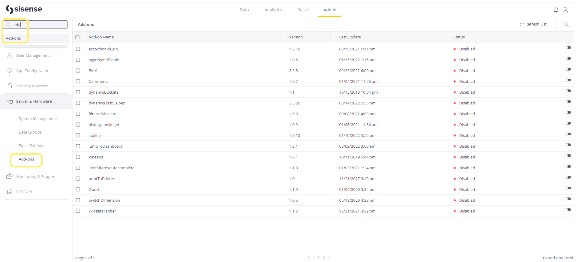 Afbeelding van Sisense REST API tools.