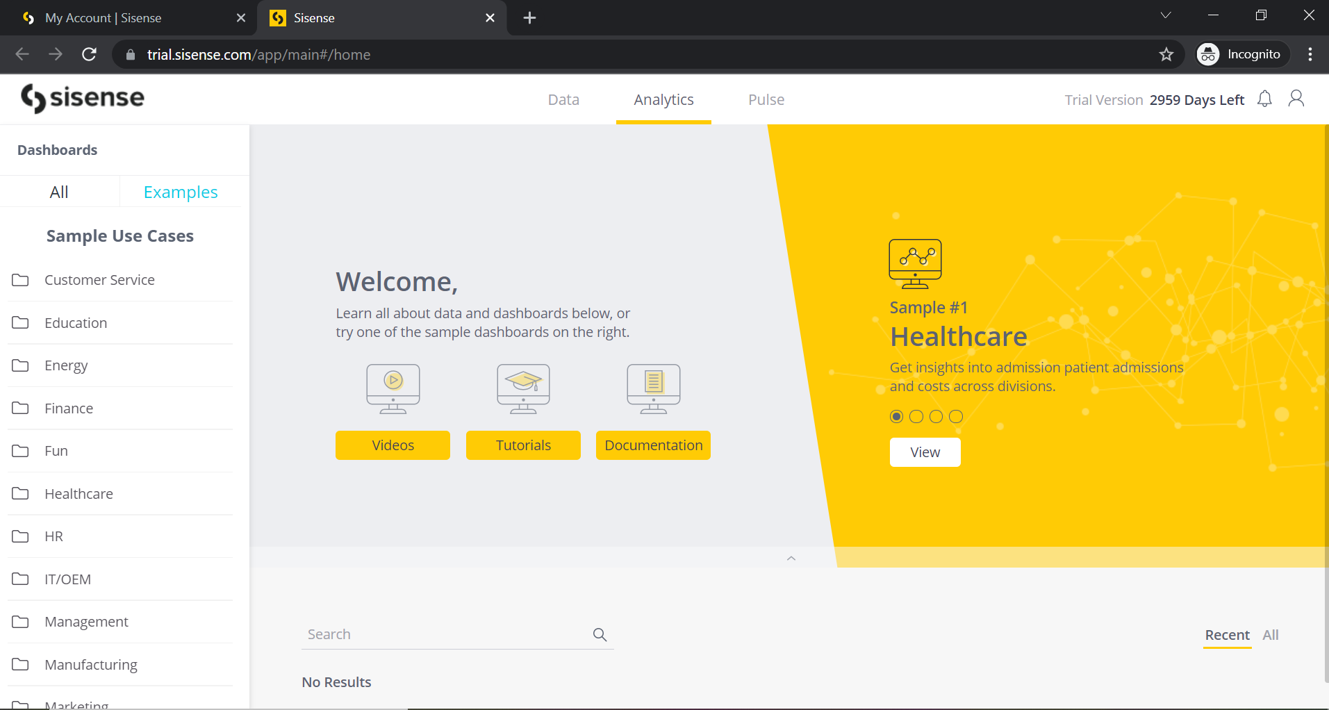 Schema van Sisense Self-Service.