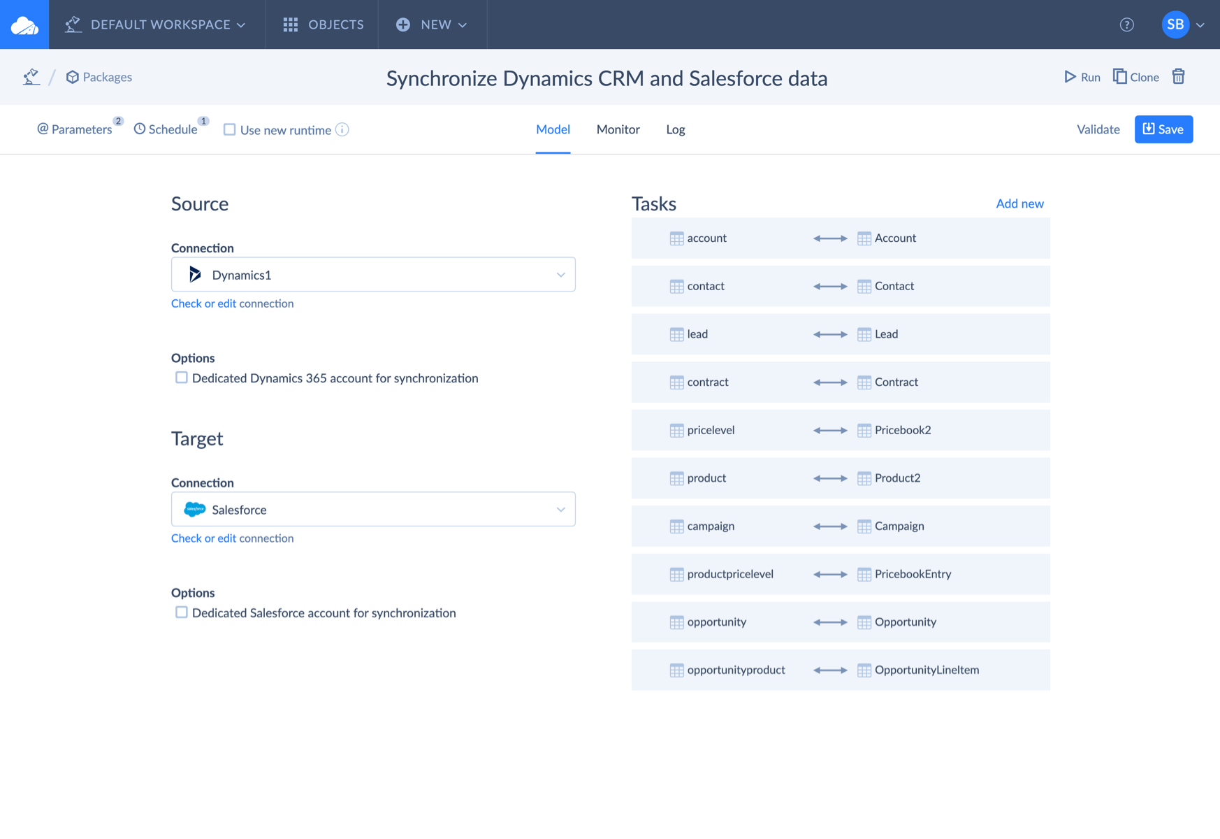 Afbeelding van Skyvia ETL tools.