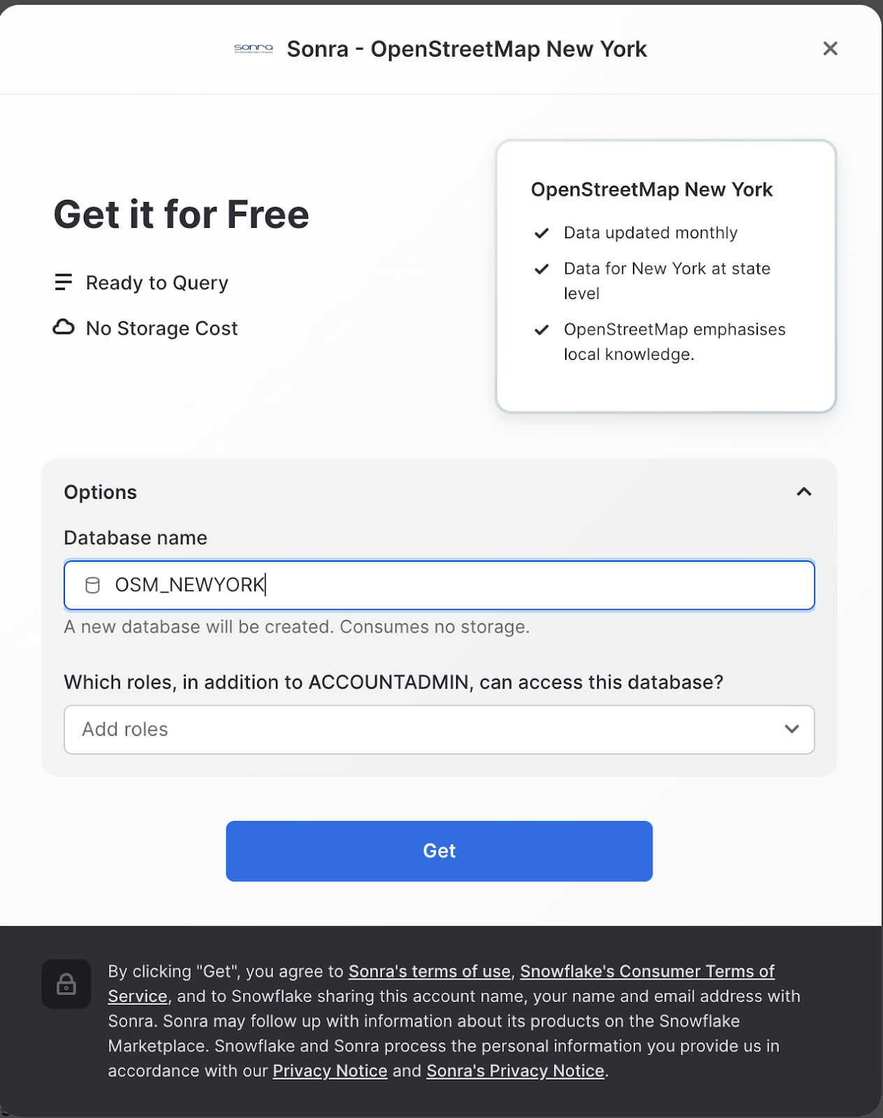 Afbeelding van Snowflake Marketplace tools.