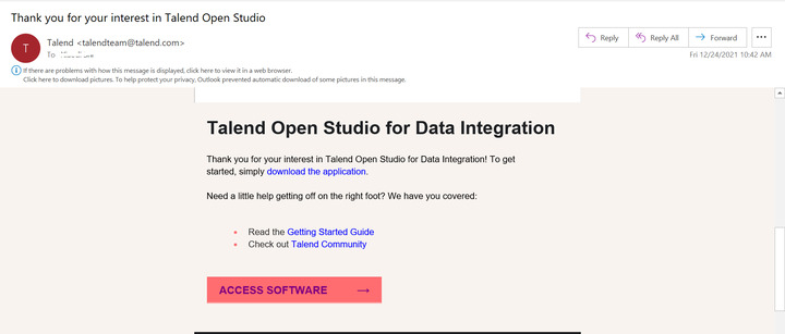 Schema van Talend Open Studio.