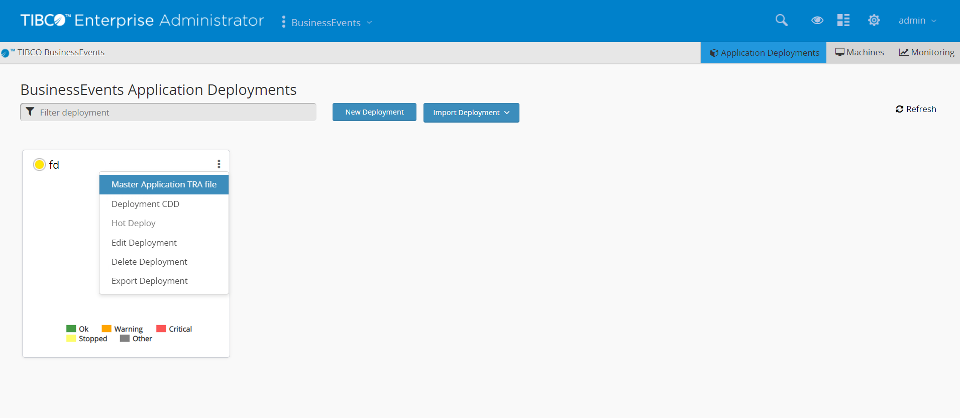 Afbeelding van Tibco Enterprise Administrator tools.