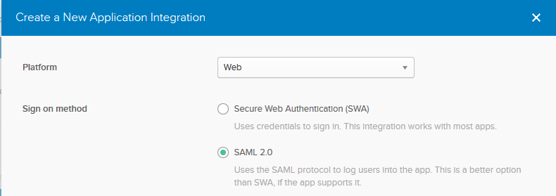 Screenshot van Yellowfin SAML Bridge software.