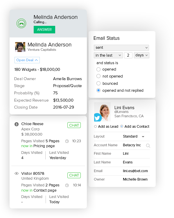 Afbeelding van Zoho CRM Plus tools.